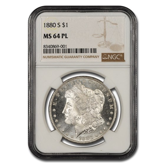 1880-S Morgan Dollar MS-64 PL NGC 1880-S Morgan Dollar MS-64 PL NGC